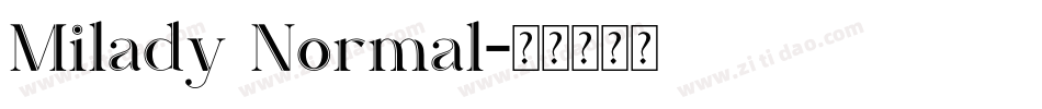 Milady Normal字体转换